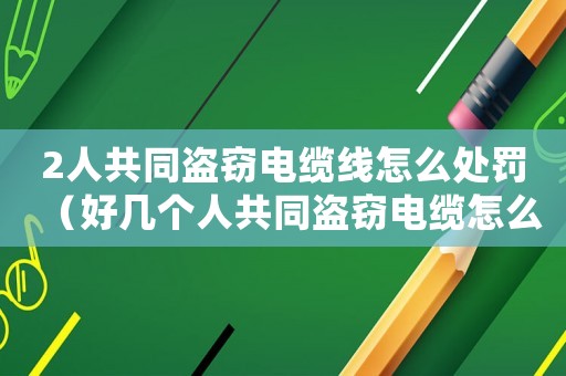 2人共同盜竊電纜線怎么處罰（好幾個(gè)人共同盜竊電纜怎么定罪）
