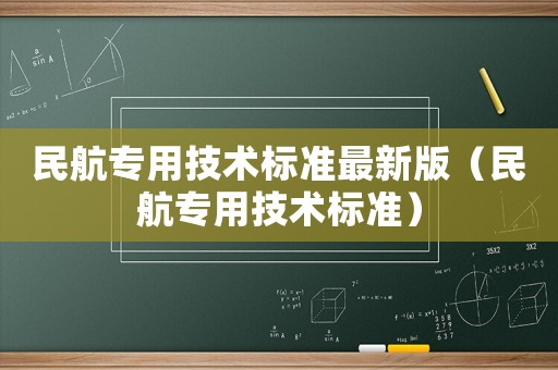 民航專用技術(shù)標(biāo)準(zhǔn)最新版（民航專用技術(shù)標(biāo)準(zhǔn)）
