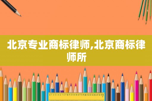 北京專業(yè)商標(biāo)律師,北京商標(biāo)律師所