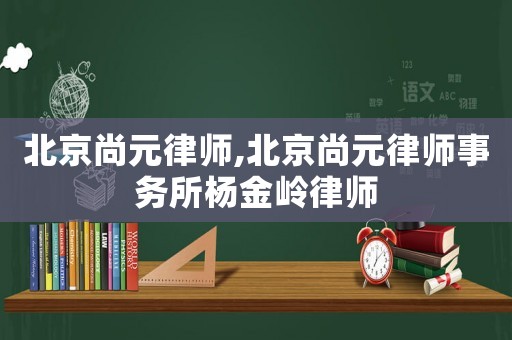 北京尚元律師,北京尚元律師事務(wù)所楊金嶺律師