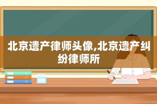 北京遺產(chǎn)律師頭像,北京遺產(chǎn)糾紛律師所