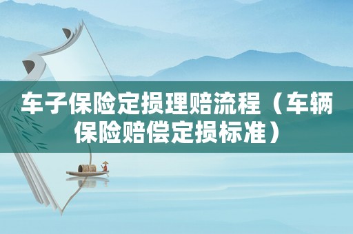 車子保險定損理賠流程（車輛保險賠償定損標準）