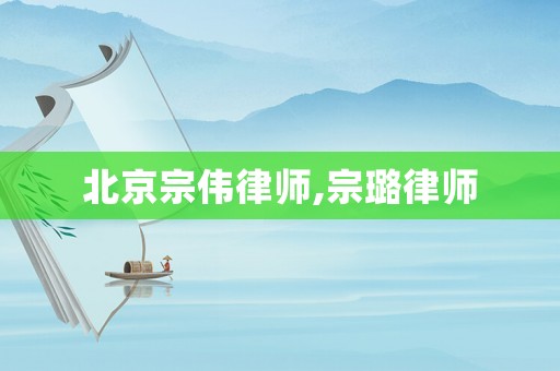 北京宗偉律師,宗璐律師