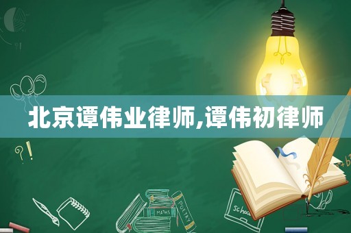 北京譚偉業(yè)律師,譚偉初律師
