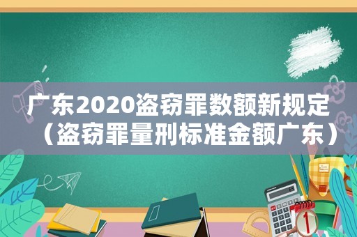廣東2020盜竊罪數(shù)額新規(guī)定（盜竊罪量刑標準金額廣東）