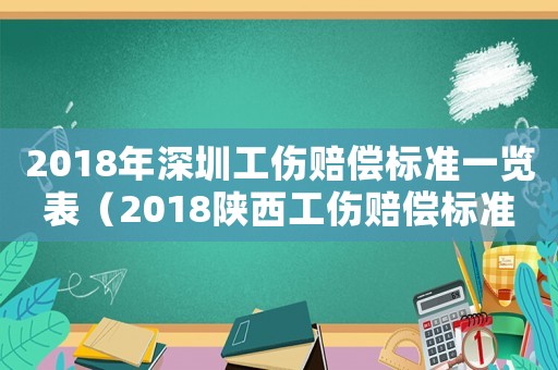 2018年深圳工傷賠償標準一覽表（2018陜西工傷賠償標準）