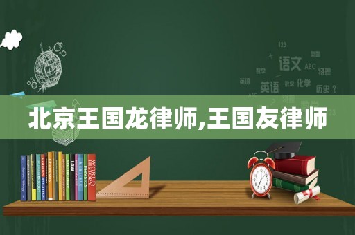 北京王國龍律師,王國友律師