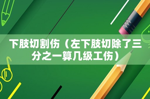 下肢切割傷（左下肢切除了三分之一算幾級(jí)工傷）