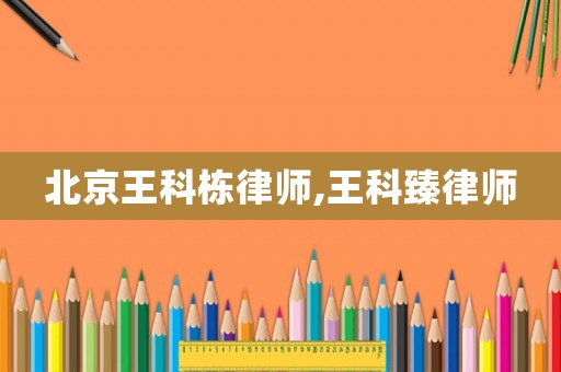 北京王科棟律師,王科臻律師