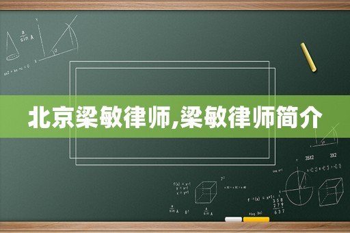 北京梁敏律師,梁敏律師簡(jiǎn)介