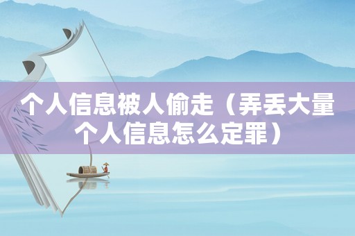 個(gè)人信息被人偷走（弄丟大量個(gè)人信息怎么定罪）