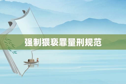 強(qiáng)制猥褻罪量刑規(guī)范