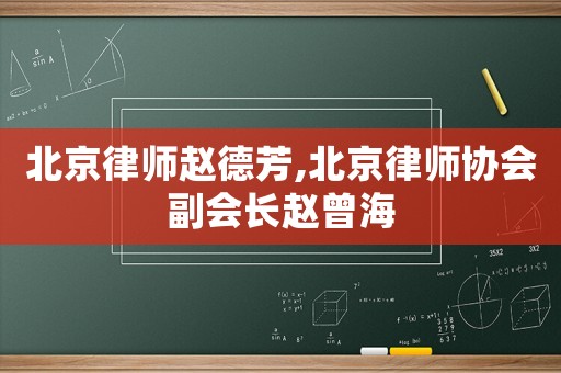 北京律師趙德芳,北京律師協(xié)會副會長趙曾海