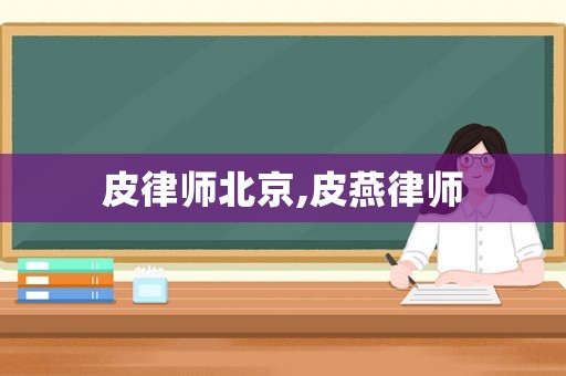 皮律師北京,皮燕律師