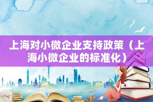 上海對(duì)小微企業(yè)支持政策（上海小微企業(yè)的標(biāo)準(zhǔn)化）