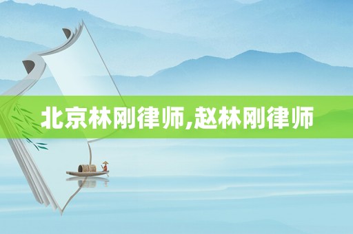 北京林剛律師,趙林剛律師