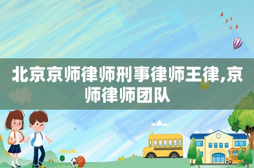 北京京師律師刑事律師王律,京師律師團(tuán)隊(duì)