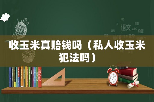收玉米真賠錢嗎（私人收玉米犯法嗎）