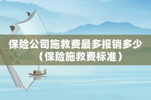 保險公司施救費最多報銷多少（保險施救費標準）