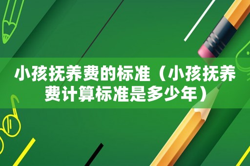 小孩撫養(yǎng)費的標準（小孩撫養(yǎng)費計算標準是多少年）