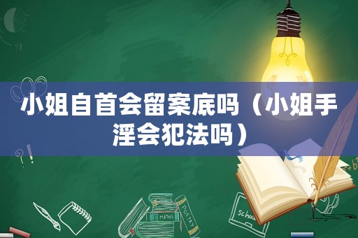 小姐自首會(huì)留案底嗎（小姐手淫會(huì)犯法嗎）