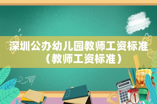 深圳公辦幼兒園教師工資標(biāo)準(zhǔn)（教師工資標(biāo)準(zhǔn)）