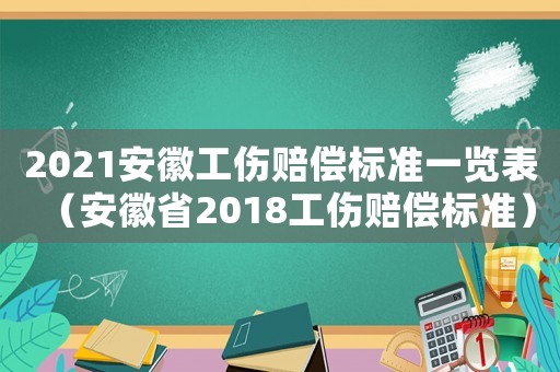 2021安徽工傷賠償標(biāo)準(zhǔn)一覽表（安徽省2018工傷賠償標(biāo)準(zhǔn)）