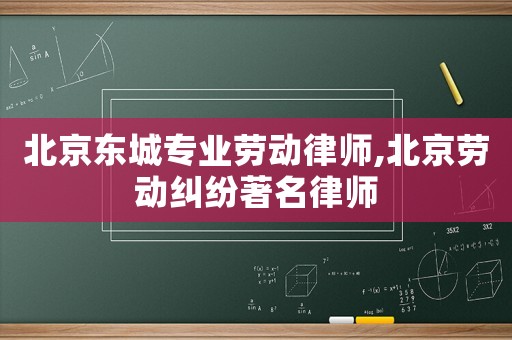 北京東城專業(yè)勞動律師,北京勞動糾紛著名律師