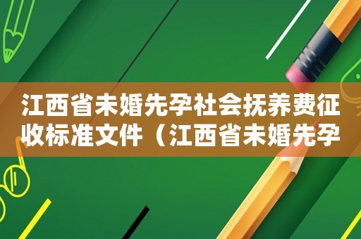 江西省未婚先孕社會(huì)撫養(yǎng)費(fèi)征收標(biāo)準(zhǔn)文件（江西省未婚先孕社會(huì)撫養(yǎng)費(fèi)征收標(biāo)準(zhǔn)）