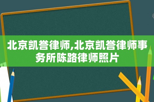 北京凱譽(yù)律師,北京凱譽(yù)律師事務(wù)所陳路律師照片