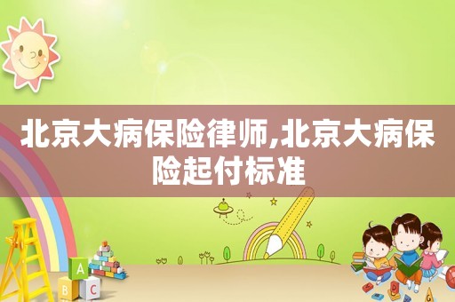 北京大病保險律師,北京大病保險起付標(biāo)準(zhǔn)