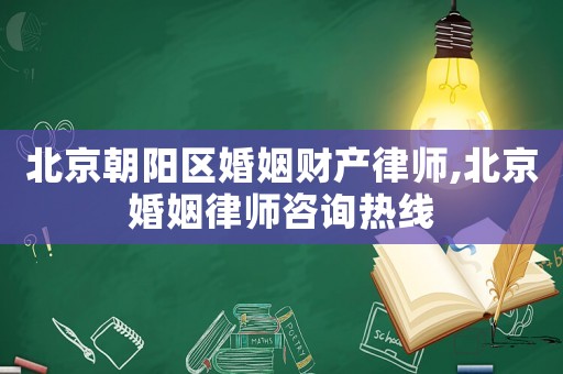 北京朝陽區(qū)婚姻財產(chǎn)律師,北京婚姻律師咨詢熱線