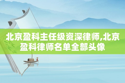 北京盈科主任級資深律師,北京盈科律師名單全部頭像