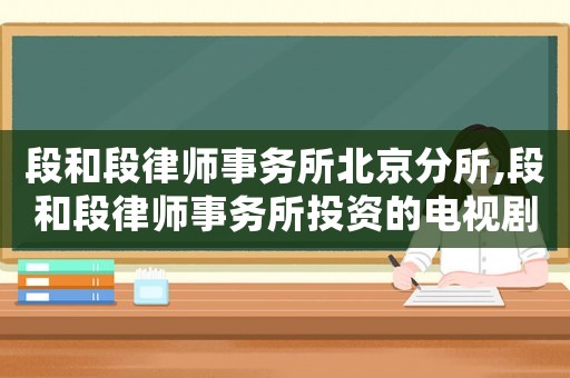 段和段律師事務所北京分所,段和段律師事務所投資的電視劇