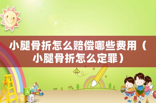 小腿骨折怎么賠償哪些費用（小腿骨折怎么定罪）