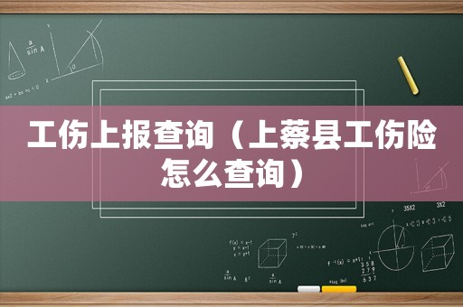 工傷上報查詢（上蔡縣工傷險怎么查詢）