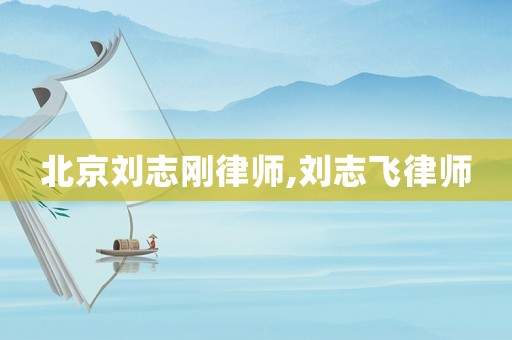 北京劉志剛律師,劉志飛律師