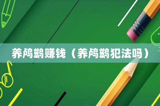養(yǎng)鸕鶿賺錢（養(yǎng)鸕鶿犯法嗎）