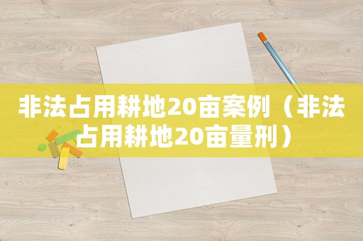 非法占用耕地20畝案例（非法占用耕地20畝量刑）