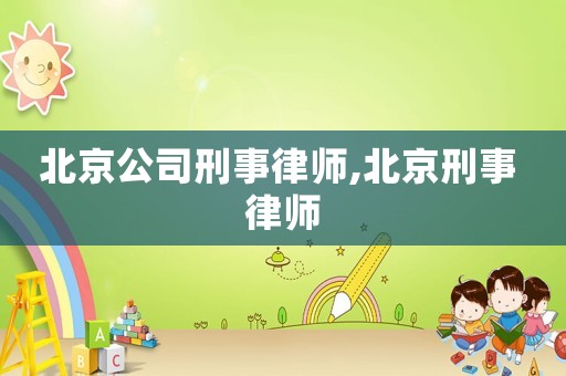 北京公司刑事律師,北京刑事 律師