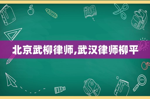 北京武柳律師,武漢律師柳平