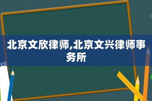 北京文欣律師,北京文興律師事務(wù)所