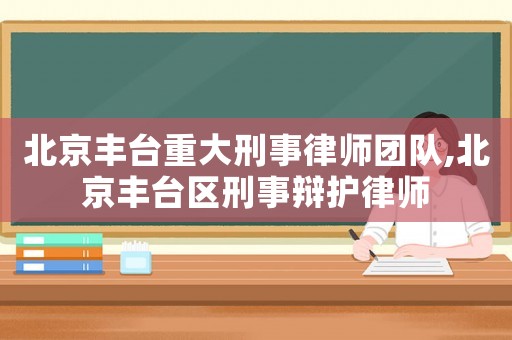 北京豐臺(tái)重大刑事律師團(tuán)隊(duì),北京豐臺(tái)區(qū)刑事辯護(hù)律師