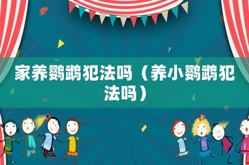 家養(yǎng)鸚鵡犯法嗎（養(yǎng)小鸚鵡犯法嗎）