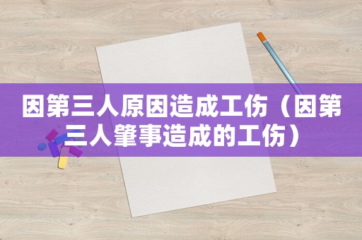 因第三人原因造成工傷（因第三人肇事造成的工傷）