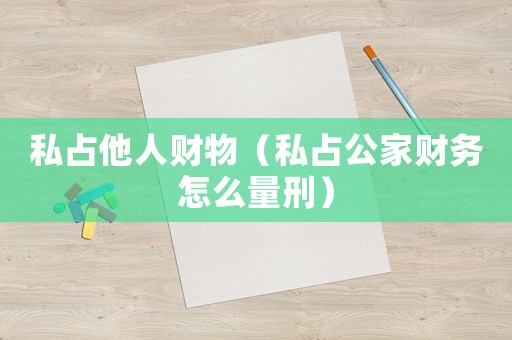 私占他人財物（私占公家財務怎么量刑）