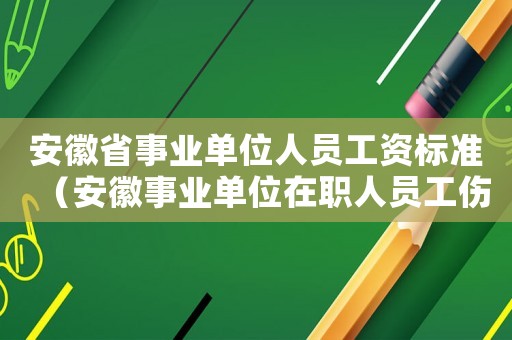 安徽省事業(yè)單位人員工資標(biāo)準(zhǔn)（安徽事業(yè)單位在職人員工傷待遇）