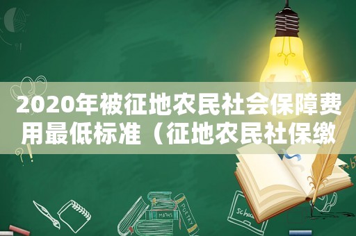 2020年被征地農(nóng)民社會(huì)保障費(fèi)用最低標(biāo)準(zhǔn)（征地農(nóng)民社保繳費(fèi)標(biāo)準(zhǔn)是多少錢(qián)）