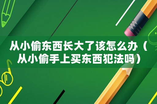 從小偷東西長(zhǎng)大了該怎么辦（從小偷手上買東西犯法嗎）