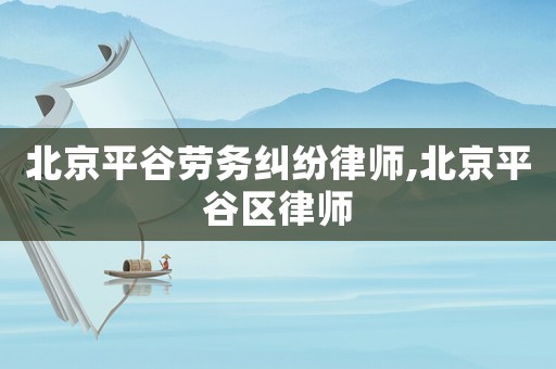 北京平谷勞務(wù)糾紛律師,北京平谷區(qū)律師